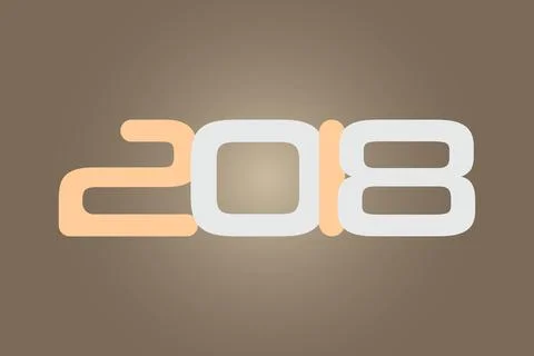 Year 2018 numeric typography text vector design Stock Illustration