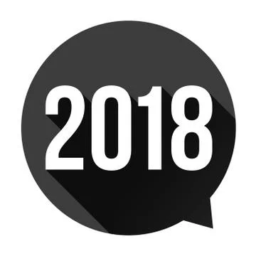 Year 2018 sign vector Stock Illustration