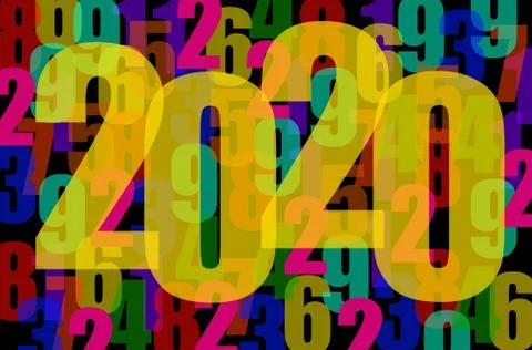 Year 2020 Stock Illustration