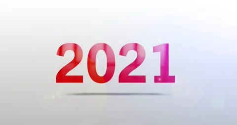 Year 2021. Particle Logo. Text Animation Stock Footage 135207406