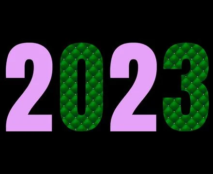 YEAR 2023 ART WITH CLASSIC COLORS Stock Illustration