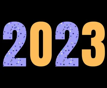 YEAR 2023 ART WITH CLASSIC COLORS Stock Illustration