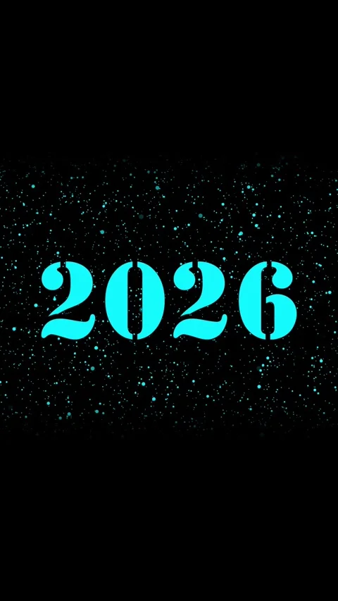 Year 2026 digital render reveals itself in an abstract cinematic journey th.. Stock Footage 331811697