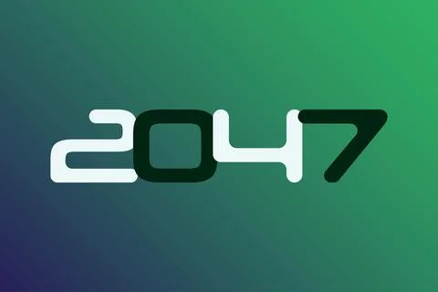 Year 2047 numeric typography text vector design Stock-Illustration
