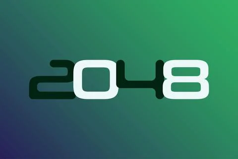 Year 2048 numeric typography text vector design Stock Illustration