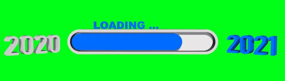 Year change 2021 - progress bar between year digits showing loading of New Year 스톡 일러스트