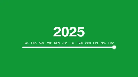 Year change concept. New year 2025 loading bar animation. year ending loading an Stock Footage 321759774