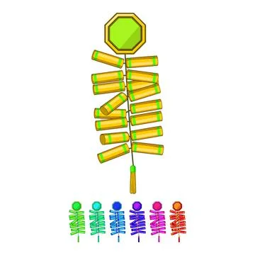 Year chinese firecracker cartoon vector graphic Stock Illustration
