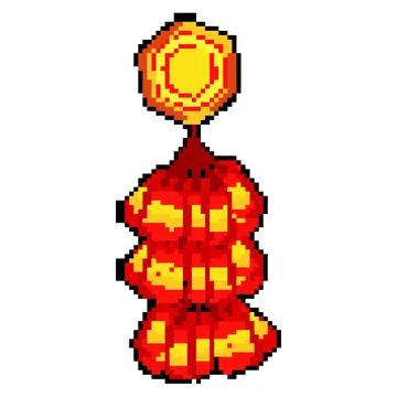 Year chinese firecracker pixel art vector illustration Stock Illustration
