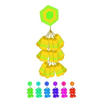 Year chinese firecracker vector cartoon graphic Stock Illustration