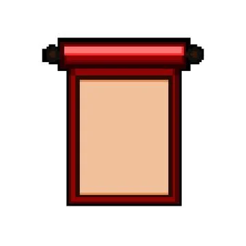 Year chinese scroll pixel art vector illustration Stock Illustration