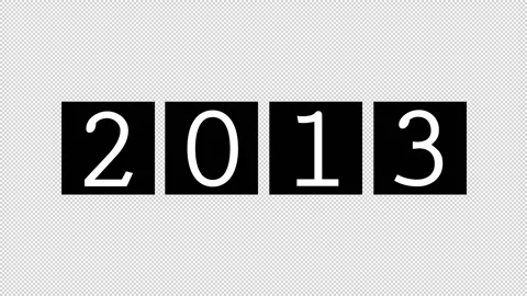 Year Counter to 2013 Stock Footage 157158256