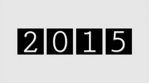 Year Counter to 2015 with Bevel Edges Stock Footage 157157652