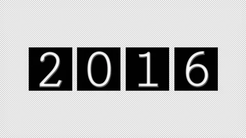 Year Counter to 2016 with Bevel Edges Video stock 157157751