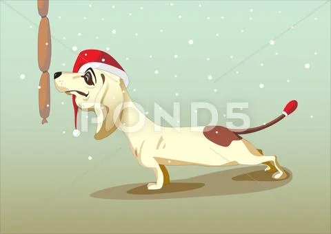 Year of the dog. 12 Zodiac Animals. Vector illustration Stock Illustration