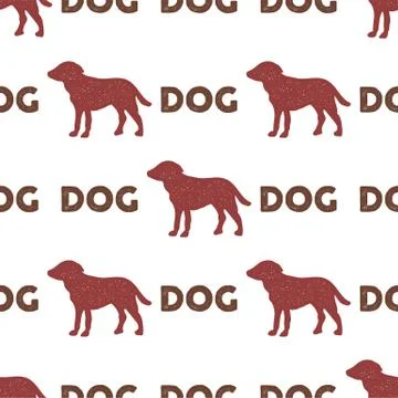 Year of the dog pattern. Symbol of 2018 seamless background. Dog icon and Stock Illustration