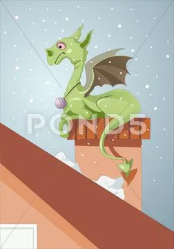 Year of the dragon. 12 Zodiac Animals. Vector illustration Stock Illustration