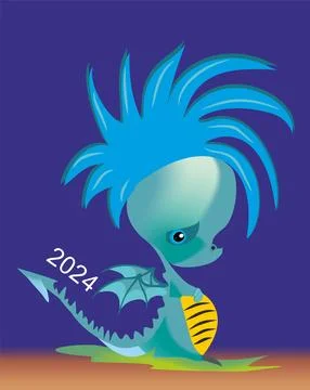 Year of the dragon Illustrazione stock
