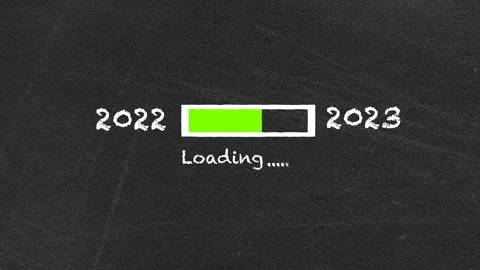 Year End Loading Bar 2022 To 2023 Animation Stock Footage 316276812