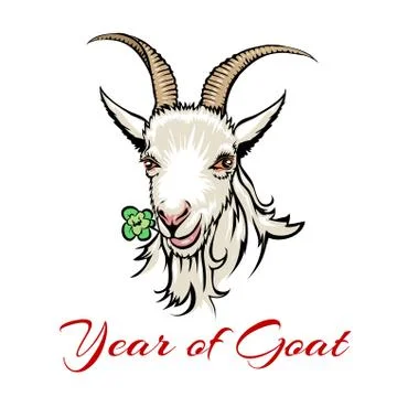 Year of goat Stock Illustration