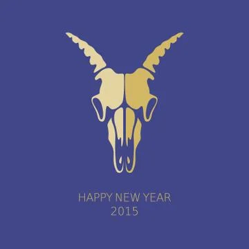 Year of the goat Illustrazione stock