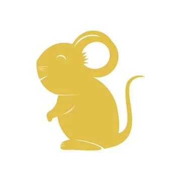 Year of the Gold Rat vector Illustrazione stock