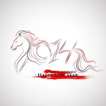 Year of the Horse Stock Illustration
