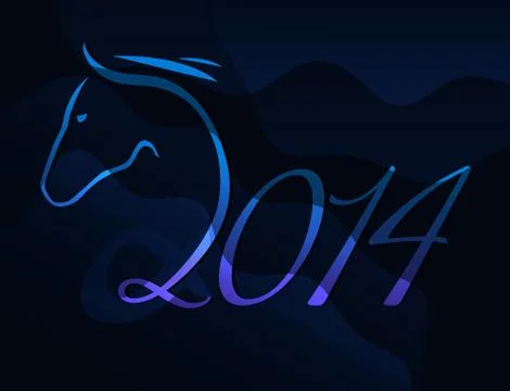 Year of the horse Stock Illustration
