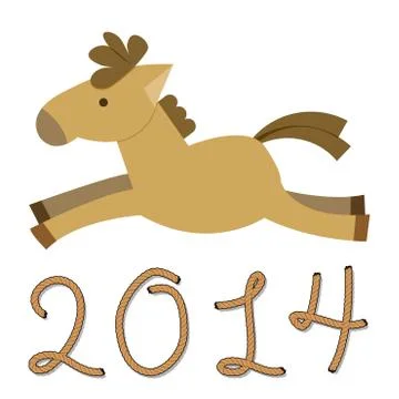 Year of The Horse Stock Illustration