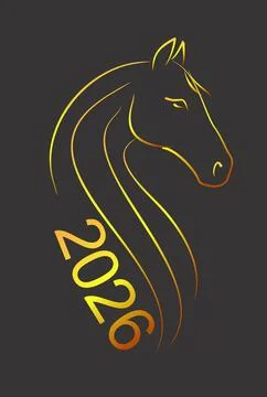 Year of the Horse, Stock Illustration