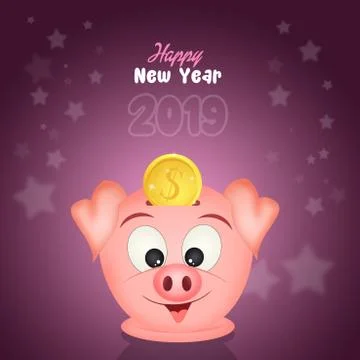 Year of the pig Stock Illustration