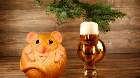 The year of the pig is replacing the year of the rat. Stock Footage 121191904