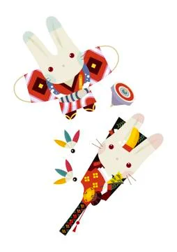 Year of the Rabbit Stock Illustration