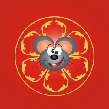 Year of the rat Stock Illustration
