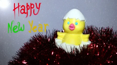 Year of the rooster. Christmas background. New Year. 2017 Stock Footage 69908062