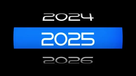 Year Scrolling Text Animation to 2026 on Black Screen 스톡 동영상 332447840
