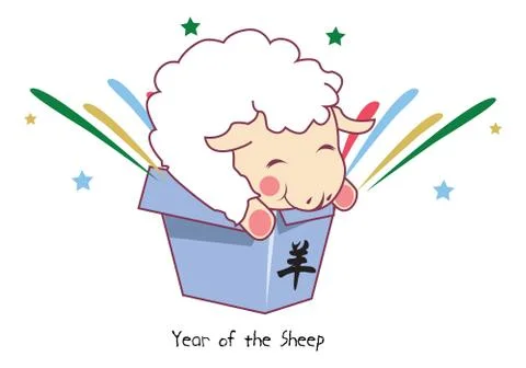 Year of the sheep Stock Illustration