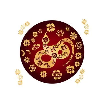 Year of the snake 2025 vector Stock Illustration