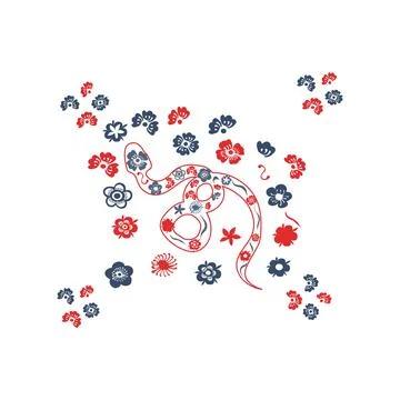 Year of the snake 2025 vector Stock Illustration