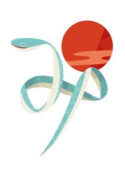 Year of the Snake Stock Illustration