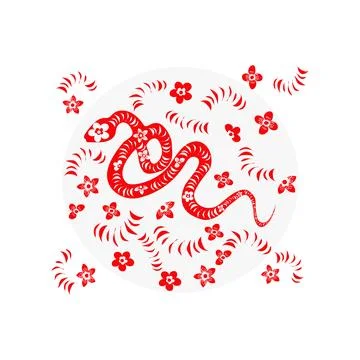 Year of the snake Stock Illustration