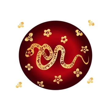 Year of the snakes Stock Illustration