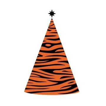 Year of Tiger greeting card. Stock Illustration