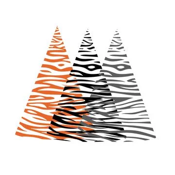 Year of Tiger greeting card. Stock Illustration
