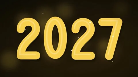 Year Zoom Through Animation Golden Particles Motion Background Dark Elegant Stock-Footage 345942955