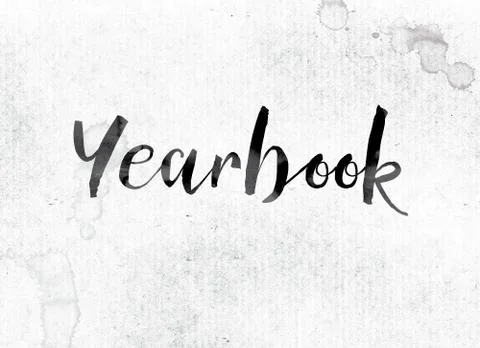 Yearbook Concept Painted in Ink Stock Illustration