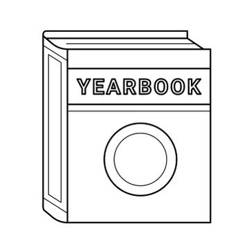 Yearbook vector line icon. Stock Illustration
