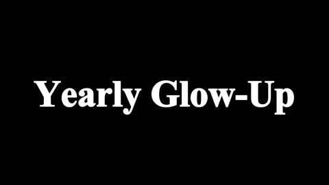 Yearly glow up text animation displaying transformation concept against Stock Footage 344714127
