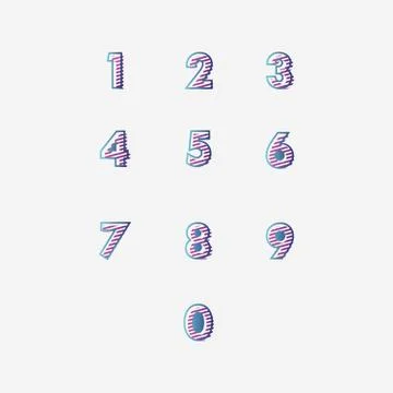 Years Anniversary Set Vector Template Design Illustration Stock Illustration