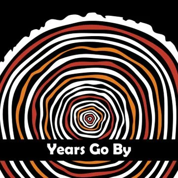 Years go by. Tree rings. Stock Illustration